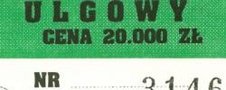 Bilet z sezonu 1993-1994 ze spotkania 1993.10.23.Lechia Gdańsk-Ślęza Wrocław
