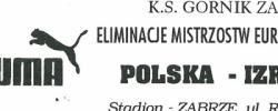 Bilet z sezonu 1994-1995 ze spotkania 1995.04.25.POLSKA-Izrael