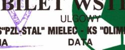 Bilet z sezonu 1995-1996 ze spotkania 1995.09.24.Stal Mielec-Lechia Gdańsk