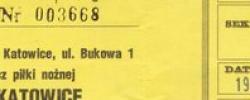 Bilet z sezonu 1995-1996 ze spotkania 1996.04.13.GKS Katowice-Lechia Gdańsk