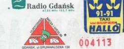 Bilet z sezonu 1995-1996 ze spotkania 1996.04.20.Lechia Gdańsk-Widzew Łódź