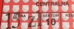 Bilet z sezonu 1995-1996 ze spotkania 1996.04.24.Legia Warszawa-Lechia Gdańsk