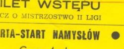 Bilet z sezonu 1996-1997 ze spotkania 1996.10.05.Start Namysłów-Lechia Gdańsk