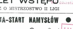 Bilet z sezonu 1996-1997 ze spotkania 1996.10.05.Start Namysłów-Lechia Gdańsk