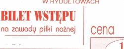 Bilet z sezonu 1996-1997 ze spotkania 1997.04.20.Naprzód Rydułtowy-Lechia Gdańsk