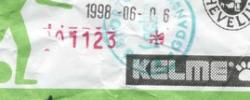 Bilet z sezonu 1997-1998 ze spotkania 1998.06.06.Lechia Gdańsk-Chemik Bydgoszcz