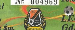 Bilet z sezonu 2000-2001 z meczu 2000.08.26.KSZO Ostrowiec-Lechia Gdańsk