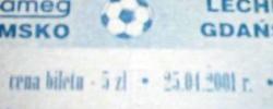 Bilet z sezonu 2000-2001 z meczu 2001.04.25.RKS Fameg Radomsko-Lechia Gdańsk