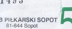 Bilet z sezonu 2003-2004 z meczu 2004.03.21.KP Sopot-Lechia Gdańsk