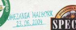 Bilet z sezonu 2003-2004 z meczu 2004.06.23.Lechia Gdańsk-Pomezania Malbork