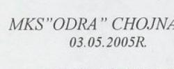 Bilet z sezonu 2004-2005 z meczu 2005.05.03.Odra Chojna-Lechia Gdańsk
