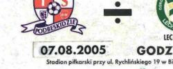 Bilet z sezonu 2005-2006 z meczu 2005.08.07.Podbeskidzie Bielsko-Biała-Lechia Gdańsk