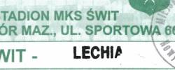 Bilet z sezonu 2005-2006 z meczu 2006.05.24.Świt ND Mazowiecki-Lechia