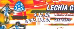 Bilet z sezonu 2006-2007 z meczu 2006.11.03.Ruch Chorzów-Lechia Gdańsk