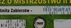 Bilet z sezonu 2007-2008 z meczu 2007.09.29.Kmita Zabierzów-Lechia Gdańsk