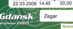 Bilet z sezonu 2008-2009 z meczu 22009.03.22.Lechia Gdańsk-Polonia Bytom
