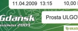 Bilet z sezonu 2008-2009 z meczu 2009.04.11.Lechia Gdańsk-GKS Bełchatów