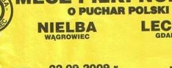 Bilet z sezonu 2009-2010 ze spotkania 2009.09.22.Nielba Wągrowiec-Lechia Gdańsk