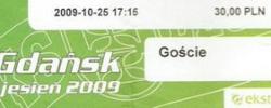 Bilet z sezonu 2009-2010 ze spotkania 2009.10.25.Lechia Gdańsk-Lech Poznań