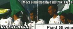 Bilet z sezonu 2009-2010 ze spotkania 2010.05.01.Lechia Gdańsk-Piast Gliwice