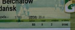 Bilet z sezonu 2010-2011 ze spotkania 2010.09.11.GKS Bełchatów-Lechia Gdańsk