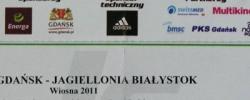 Bilet z sezonu 2010-2011 ze spotkania 2011.03.02.Lechia Gdańsk-Jagiellonia Białystok