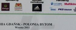 Bilet z sezonu 2010-2011 ze spotkania 2011.03.06.Lechia Gdańsk-Polonia Bytom