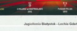 Bilet z sezonu 2017-2018 ze spotkania 2018.02.23.Jagiellonia Białystok-Lechia Gdańsk