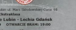 Bilet z sezonu 2017-2018 ze spotkania 2018.03.02.Zagłębie Lubin-Lechia Gdańsk