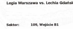 Bilet z sezonu 2021-2022 ze spotkania 2022.04.02.Legia Warszawa-Lechia Gdańsk
