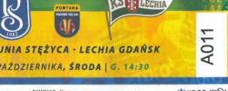 Bilet z sezonu 2022-2023 ze spotkania 2022.10.19.Radunia Stężyca-Lechia Gdańsk