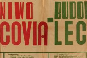Plakat z sezonu 1949 ze spotkania 949.08.14 Lechia Gdańsk-Cracovia