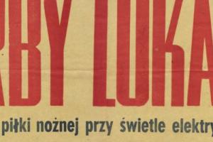 Plakat z sezonu 1955 ze spotkania 1955.11.16 Lechia Gdańsk-Stal Gdańsk