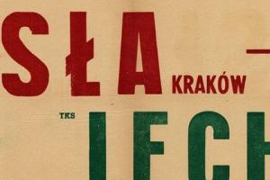 Plakat z sezonu 1956 ze spotkania 1956.11.11 Lechia Gdańsk-Wisła Kraków