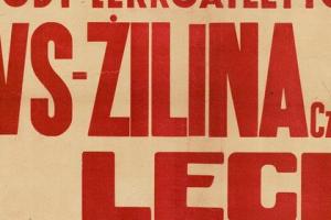 Plakat z sezonu 1957 ze spotkania 1957.07.20 Lechia Gdańsk-KVTVS Żilina [LA]