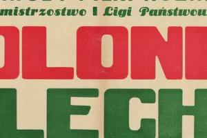Plakat z sezonu 1958 ze spotkania 1958.07.20 Lechia Gdańsk-Polonia Bytom