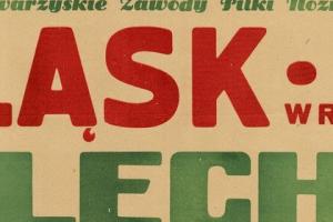 Plakat z sezonu 1959 ze spotkania 1959.03.08 Lechia Gdańsk-Śląsk Wrocław