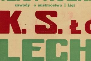 Plakat z sezonu 1959 ze spotkania 1959.04.05 Lechia Gdańsk-ŁKS Łódź