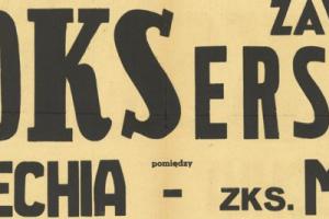 Plakat z zawodów bokserskiech 1948.01.21 Lechia Gdańsk-Mewa Nowy Port
