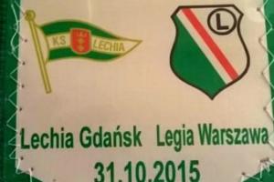 Proporczyk z sezonu 2015/2016 ze spotkania 2015.10.31.Lechia Gdańsk-Legia Warszawa